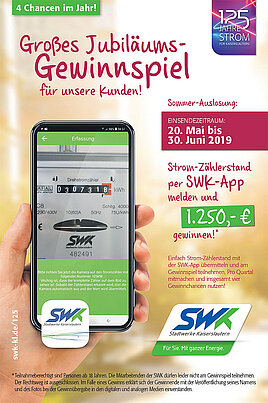 Flyer SWK App Gewinnspiel - Quartal 2 2019