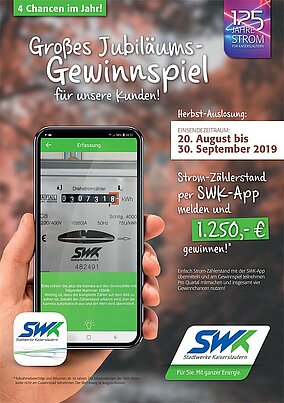 Flyer SWK App Gewinnspiel - Quartal 3 2019