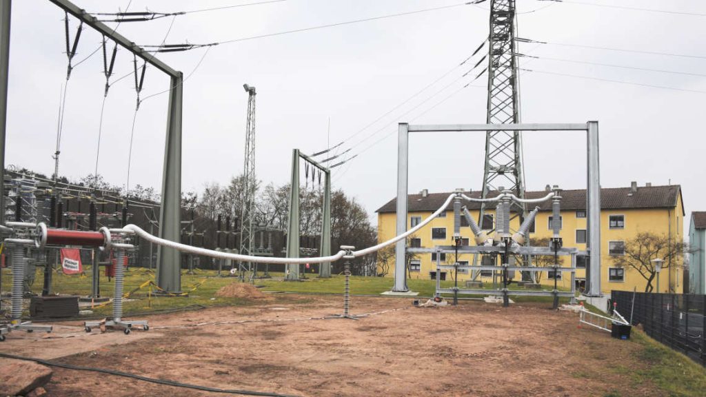 Anschluss im Umspannwerk
