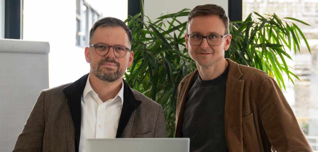 Christian Welter (SWK Bereichsleiter Vertrieb) und Dankel Strauß (SWK Abteilungsleiter Vertrieb, Handel und Energiebeschaffung)