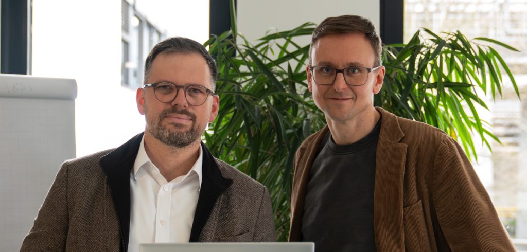 Christian Welter (SWK Bereichsleiter Vertrieb) und Dankel Strauß (SWK Abteilungsleiter Vertrieb, Handel und Energiebeschaffung)